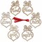 6 Pcs Christmas Decorations Wooden Ornament Xmas Tree Hanging Pendant Ornament